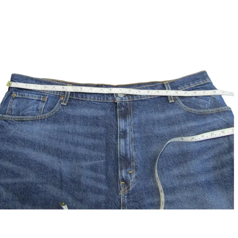 Levi's 569 Burmuda Shorts Mid Rise Relaxed Fit Dark Wash Denim Mens Size 42